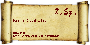 Kuhn Szabolcs névjegykártya